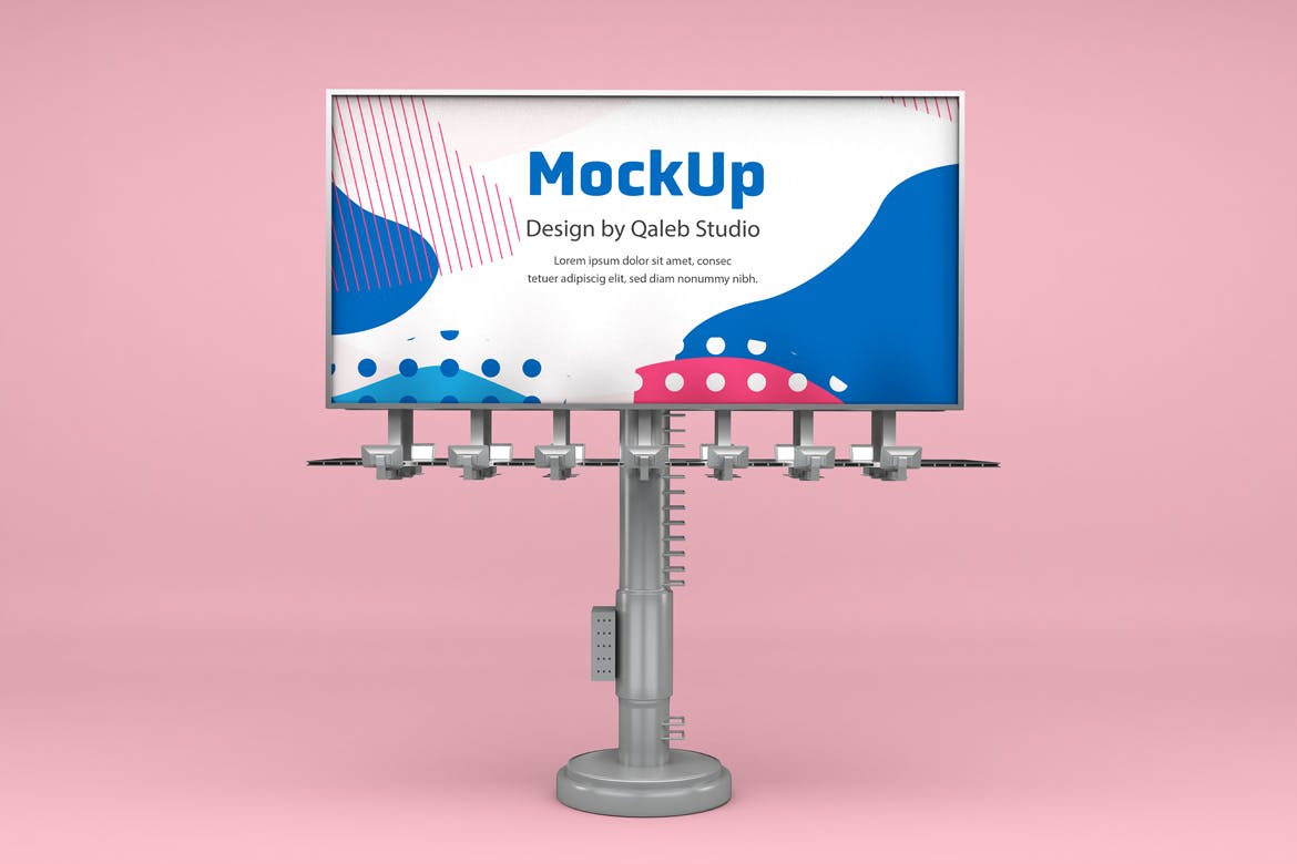 5款多角度路牌高速广告牌设计PS智能贴图样机模板 Billboard Mockup插图3