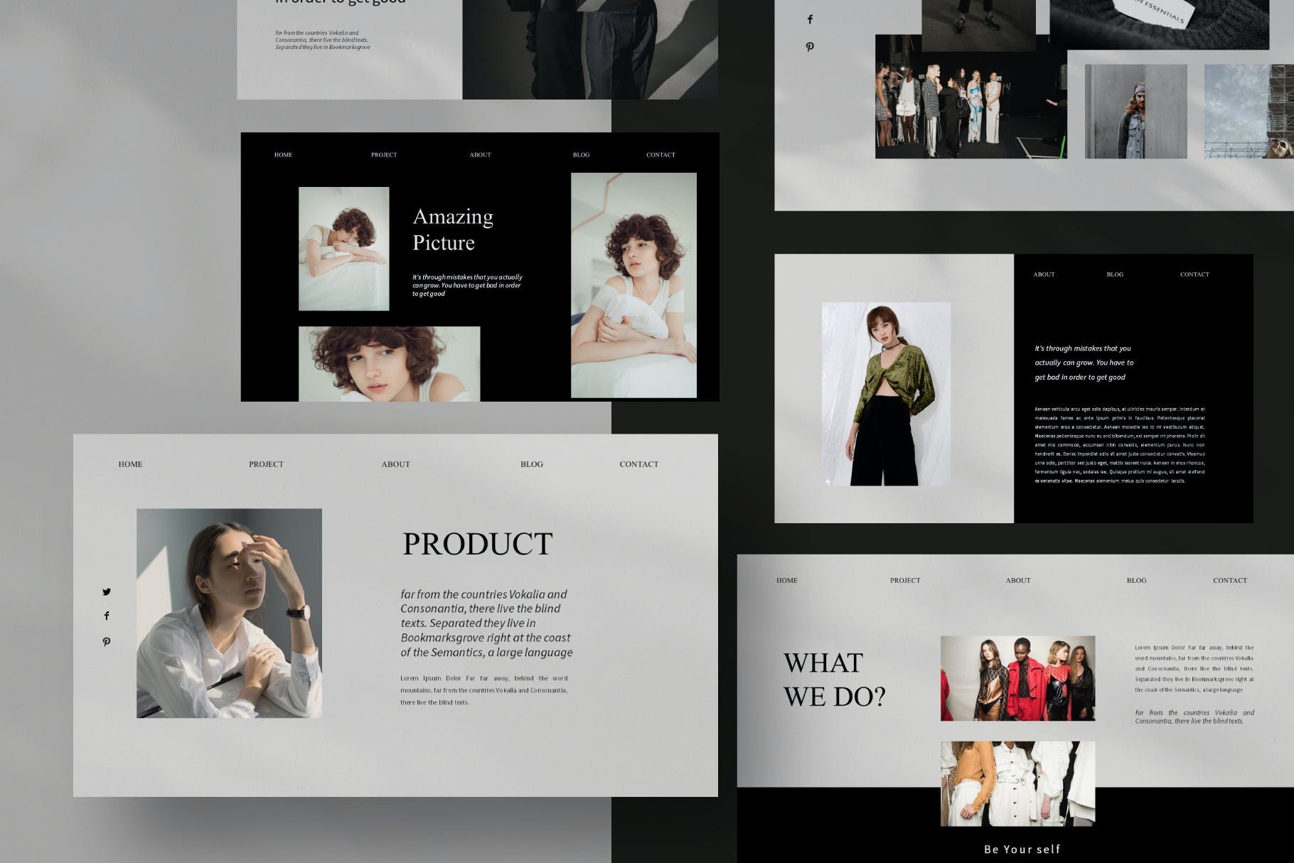 现代简约品牌服装提案简报设计模版 NARI Minimal Bundle Presentation Template插图3