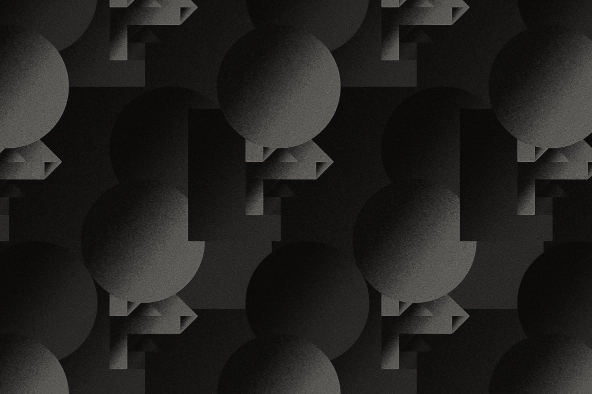 现代暗黑噪点颗粒渐变几何图形无缝隙背景图设计素材 Cubic Dark Patterns插图3