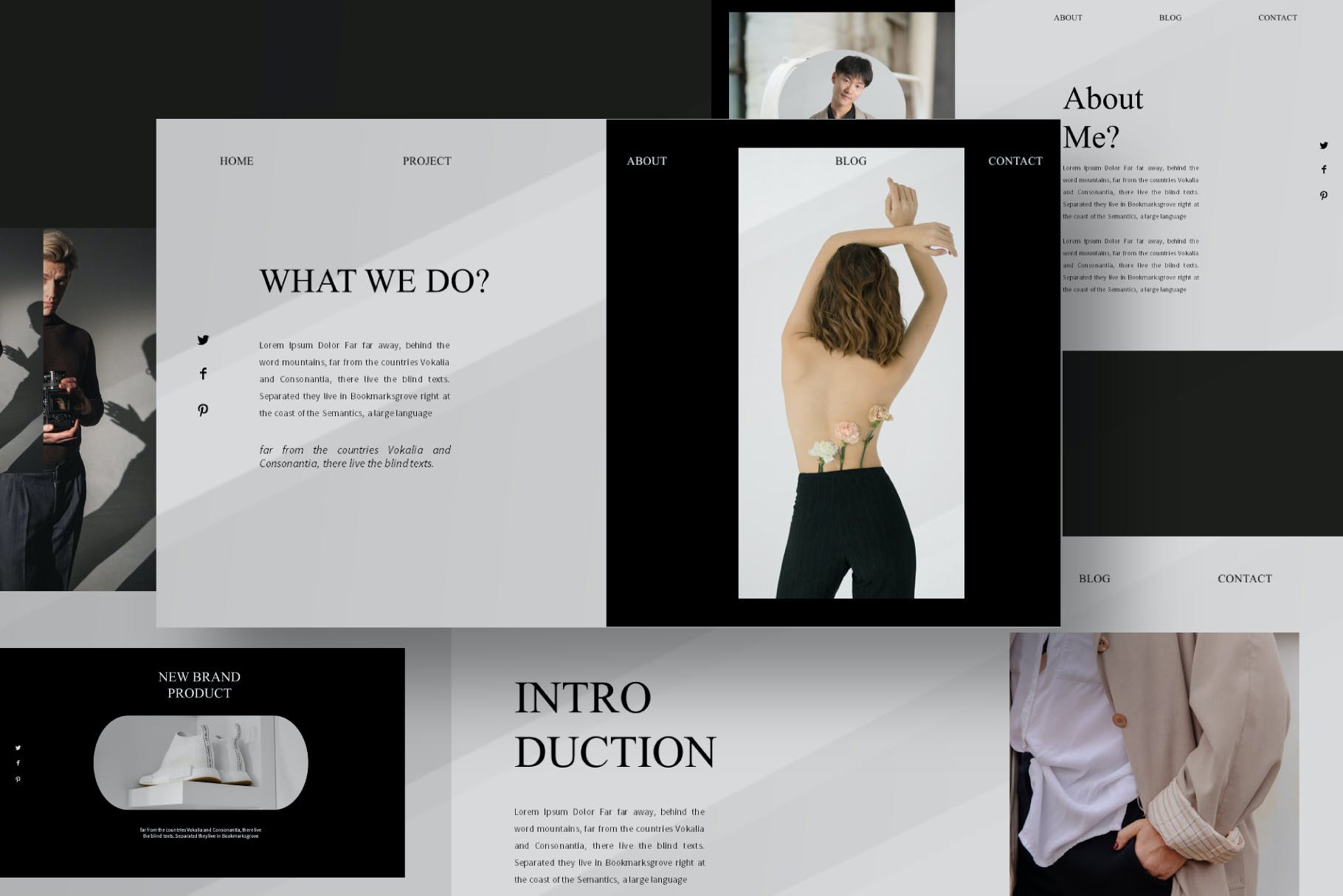 现代简约品牌服装提案简报设计模版 NARI Minimal Bundle Presentation Template插图4