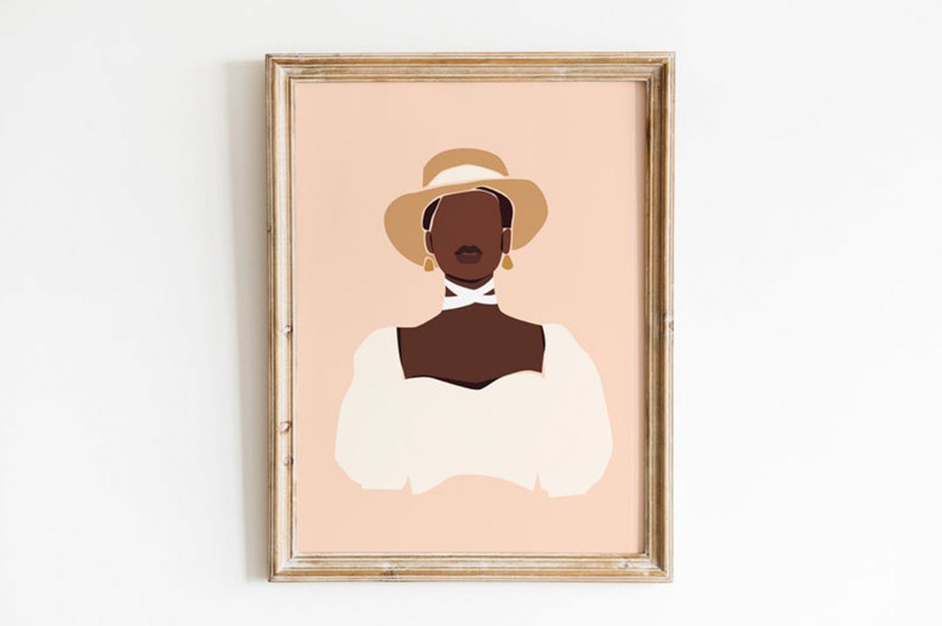 6个非洲女孩肖像装饰图案手绘插画矢量设计su’c African Girls Portrait Prints插图5