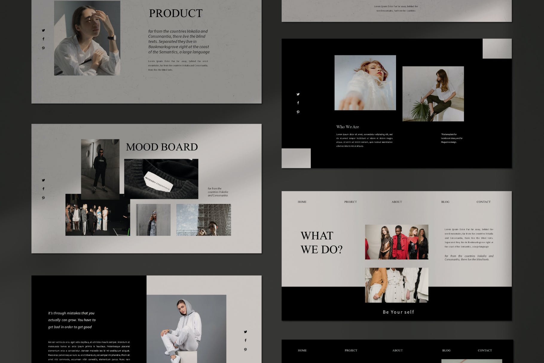 现代简约品牌服装提案简报设计模版 NARI Minimal Bundle Presentation Template插图5