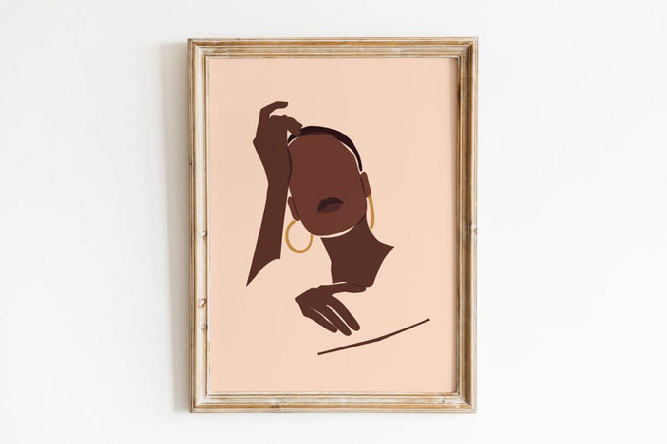 6个非洲女孩肖像装饰图案手绘插画矢量设计su’c African Girls Portrait Prints插图4