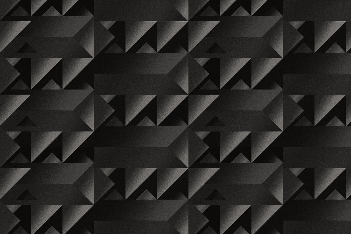 现代暗黑噪点颗粒渐变几何图形无缝隙背景图设计素材 Cubic Dark Patterns插图6
