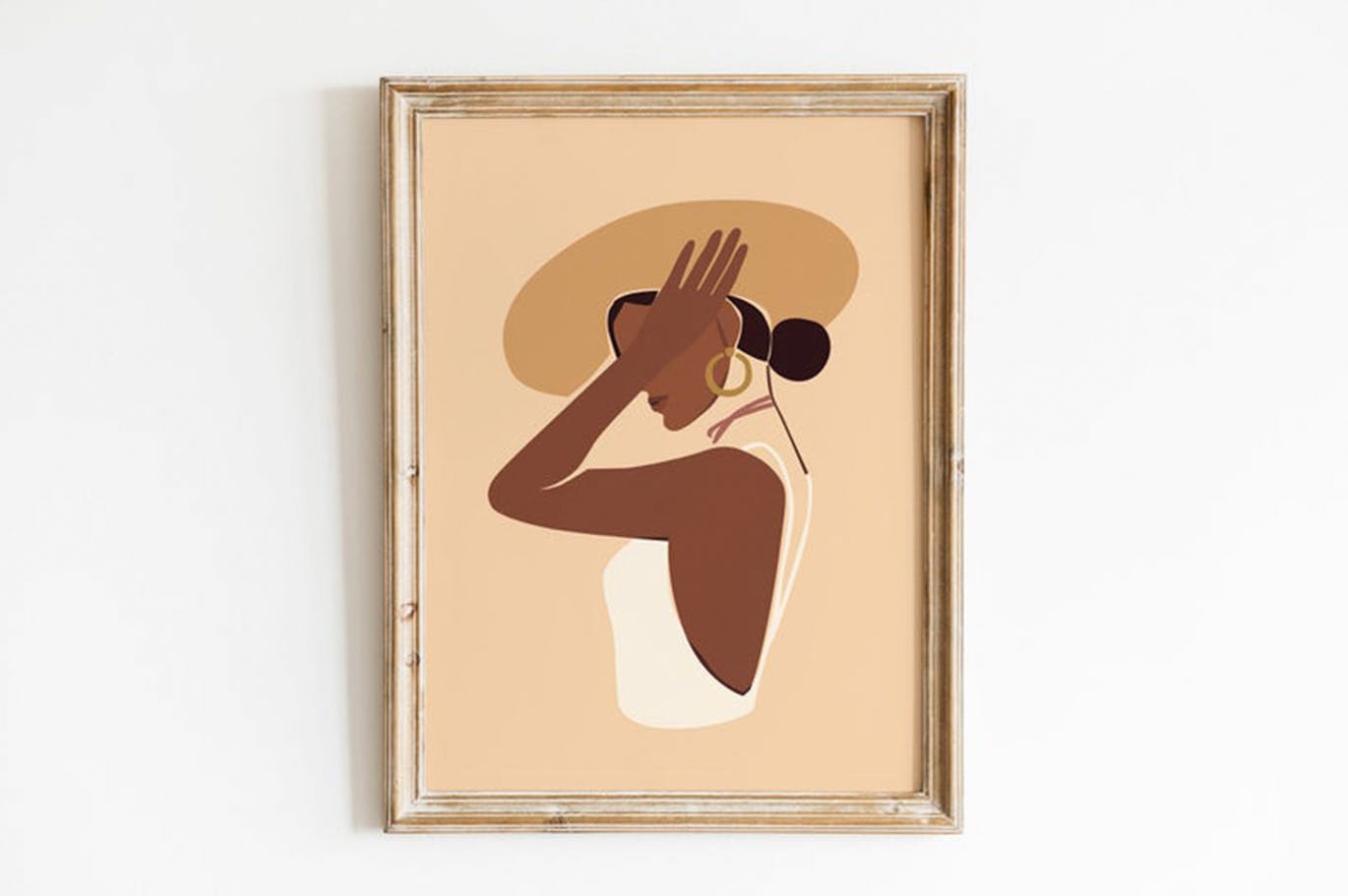 6个非洲女孩肖像装饰图案手绘插画矢量设计su’c African Girls Portrait Prints插图2