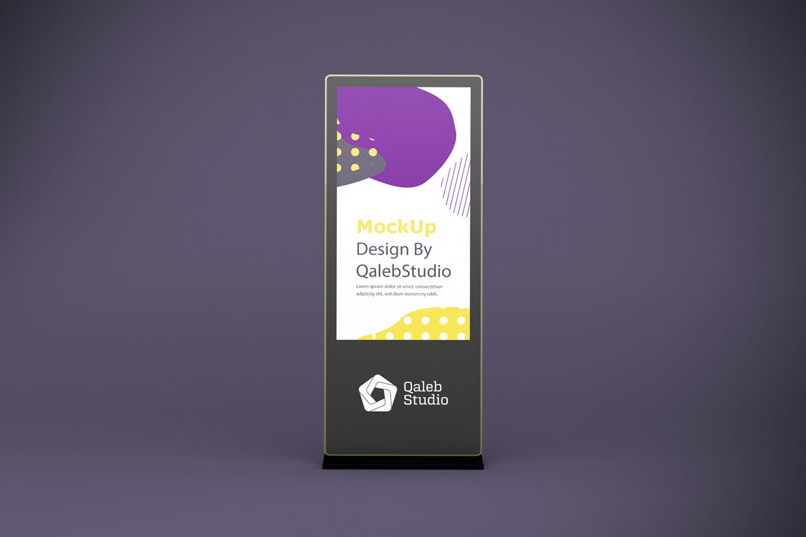 多角度城市灯箱广告牌设计贴图psd样机模板 digital signage