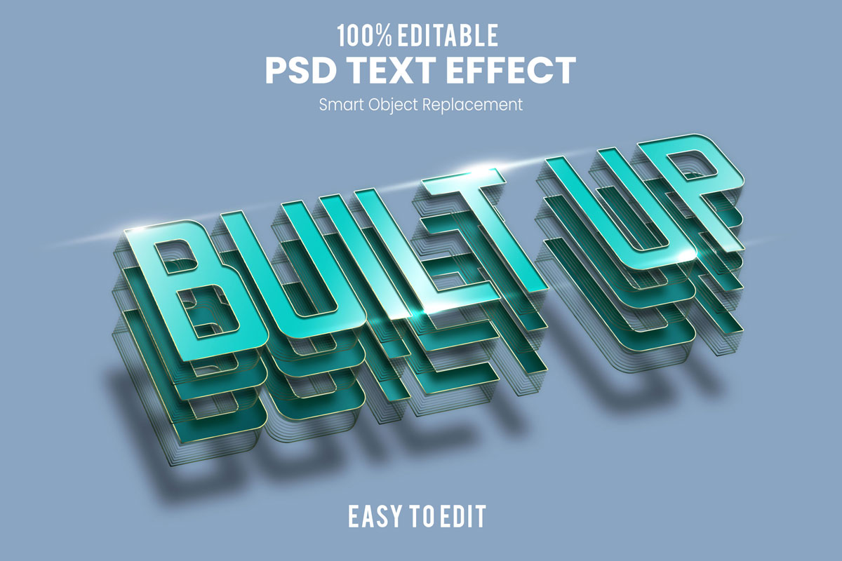 80款炫彩3D立体海报标题Logo特效字体设计PS样机素材 30 Text Effect Bundle插图14
