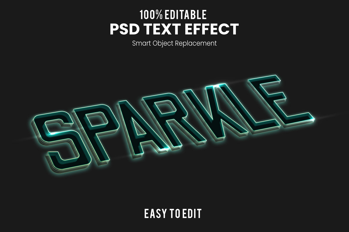 80款炫彩3D立体海报标题Logo特效字体设计PS样机素材 30 Text Effect Bundle插图71