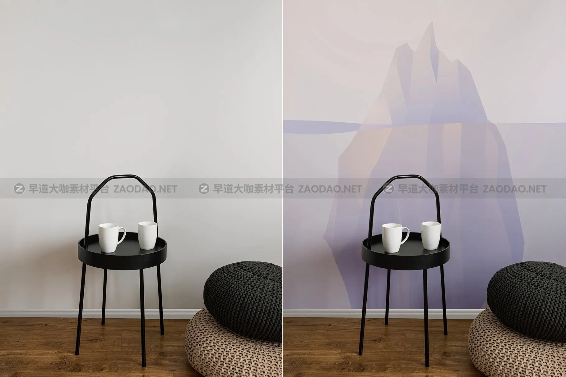 18个简约室内艺术品相片展示相框样机PSD模板合集 Wallpaper Mockup Set插图4