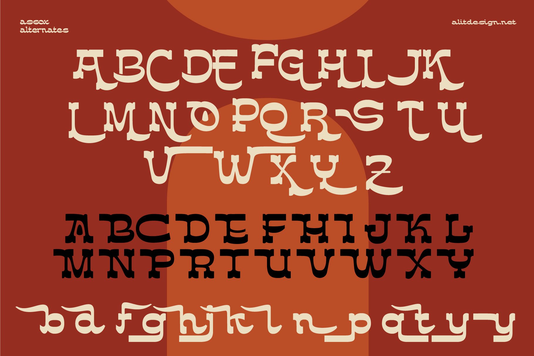 潮流复古酸性逆反差海报标题Logo设计衬线英文字体素材 Assox Typeface插图11 潮流复古酸性逆反差海报标题Logo设计衬线英文字体素材 Assox Typeface插图11