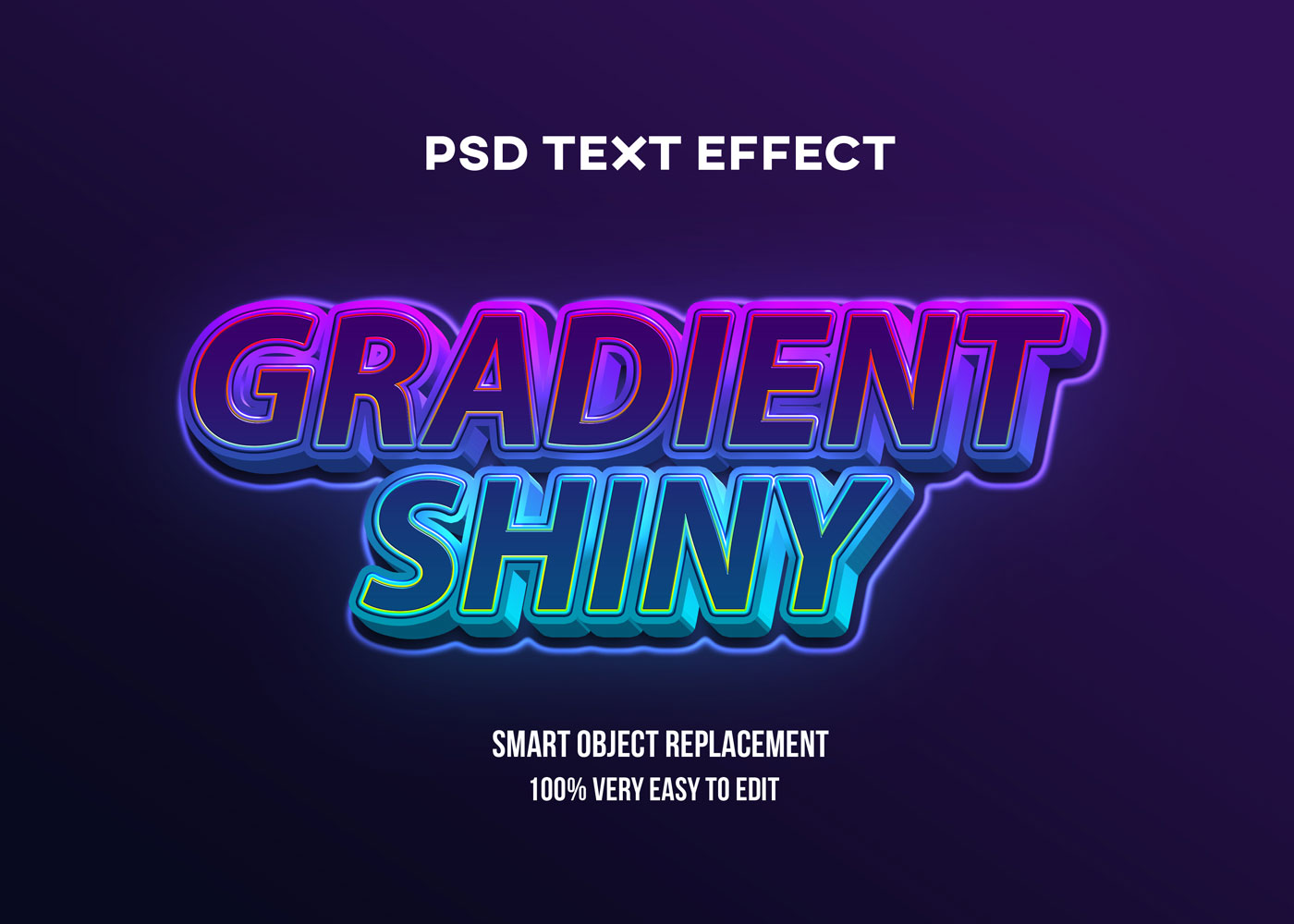 80款炫彩3D立体海报标题Logo特效字体设计PS样机素材 30 Text Effect Bundle插图30