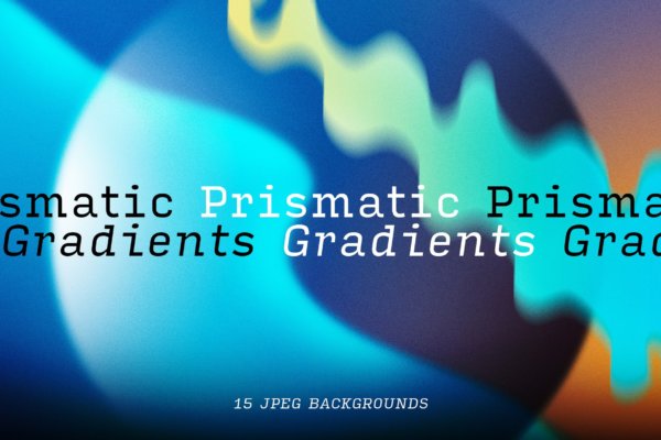 15款抽象彩色渐变噪点颗粒模糊纹理背景图片设计素材 Prismatic Gradients