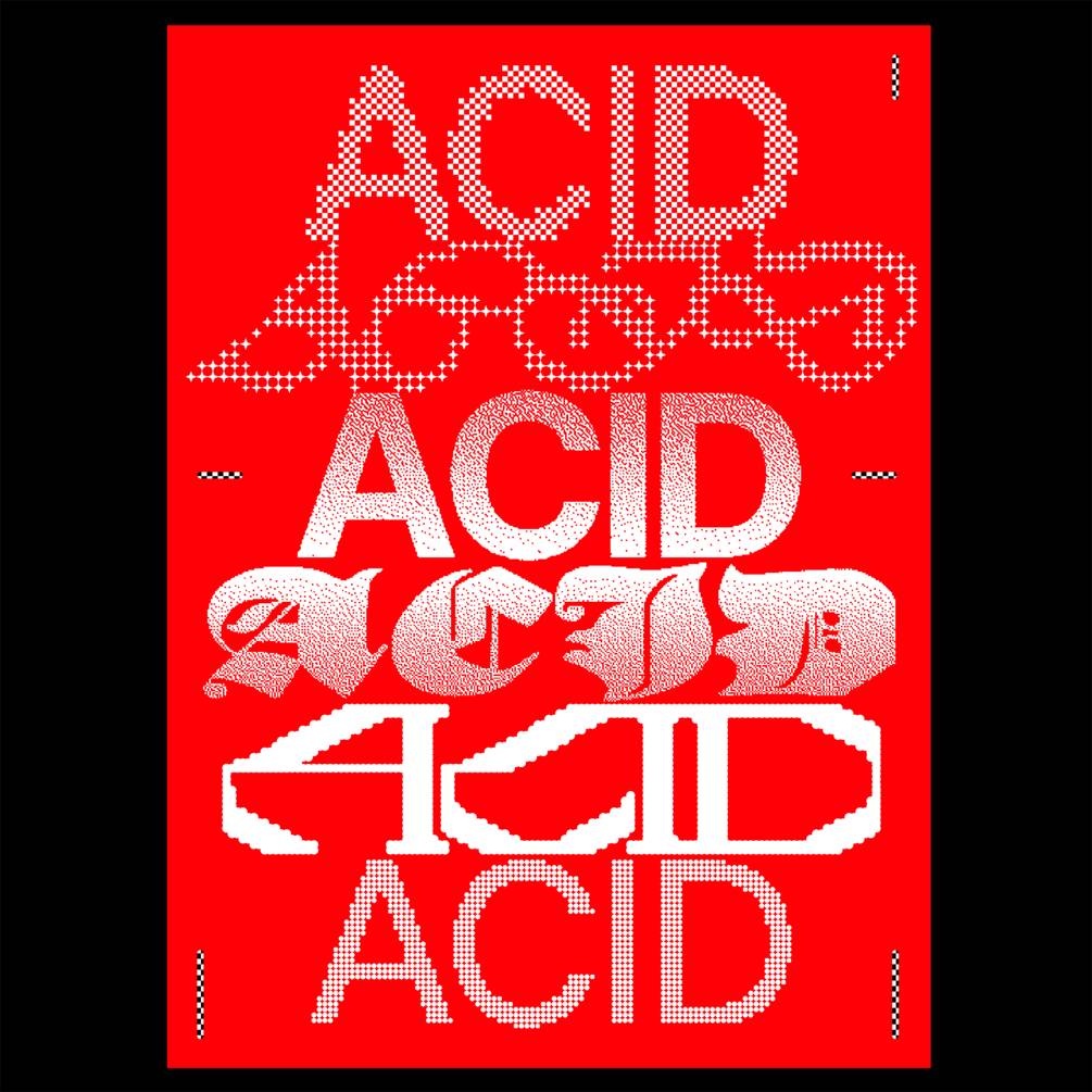 潮流复古酸性嘻哈文字图形特效PS样机动作设计素材 Playground ACID Aciton插图3