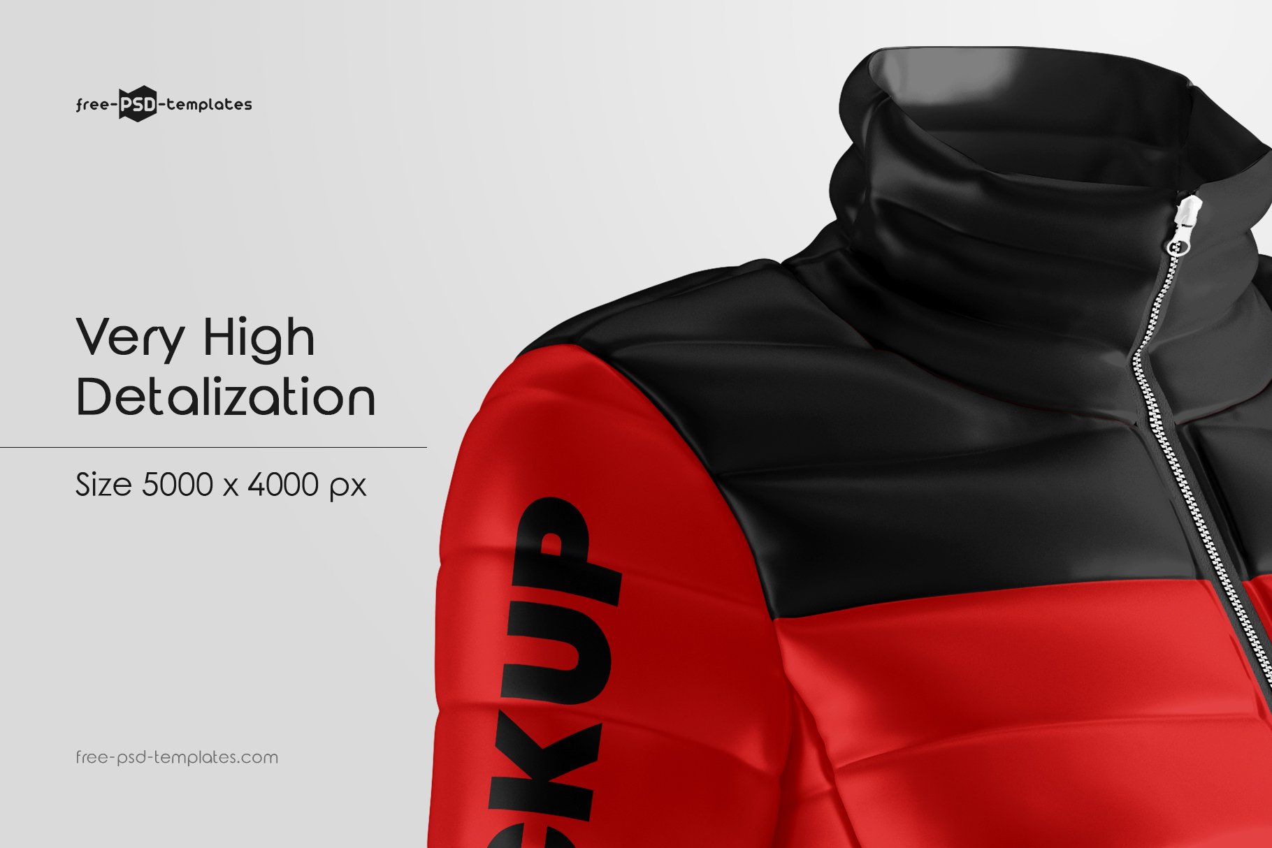 时尚女士羽绒服印花图案设计PSD样机模板 Womens Down Jacket Mockup Set插图2