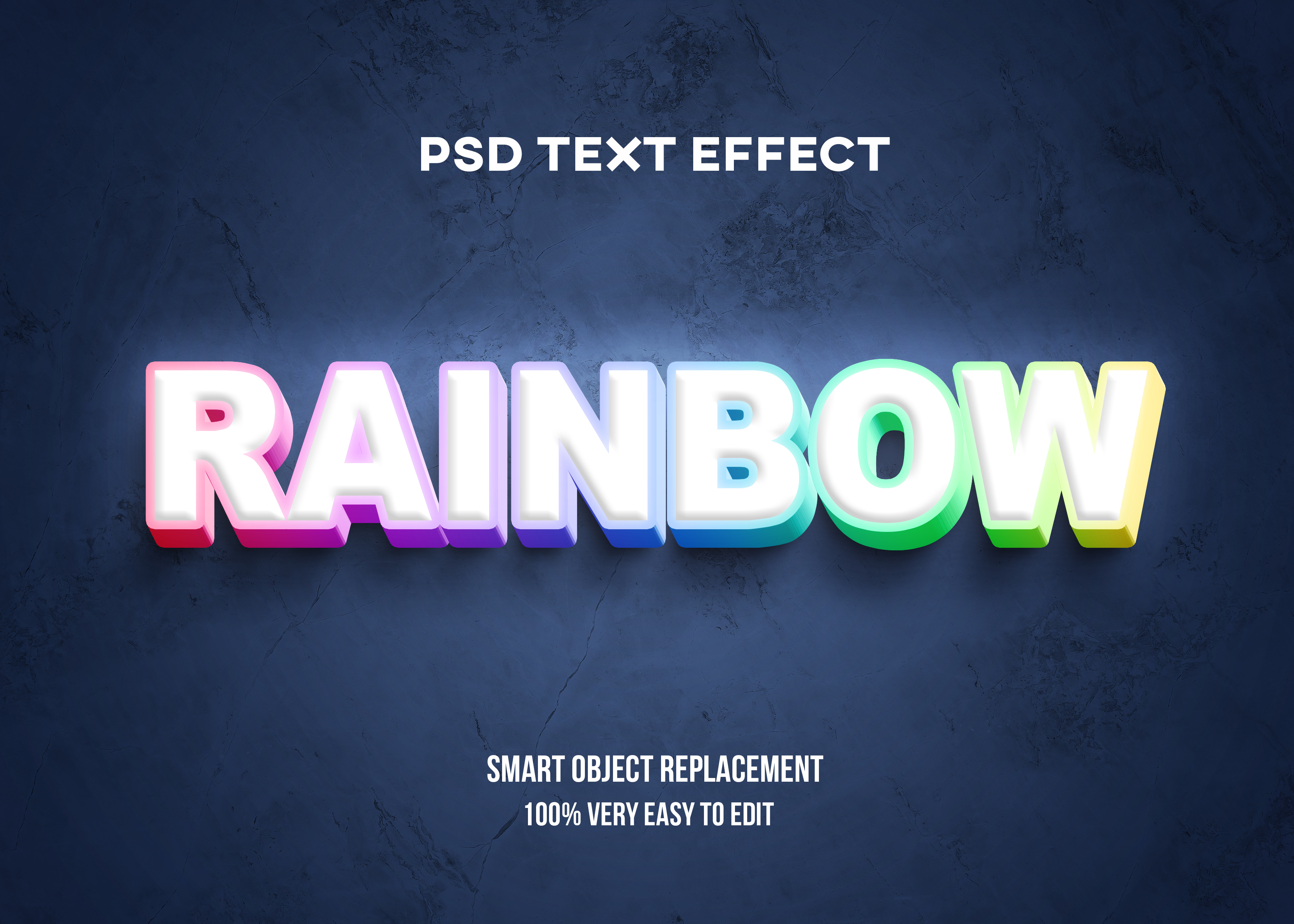 60款炫彩3d立体logo海报标题特效字体设计ps样机素材3dtexteffect