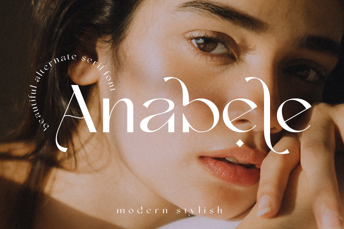 现代优雅奢华杂志海报标题品牌logo设计衬线英文字体 Anabele  Modern Stylish插图