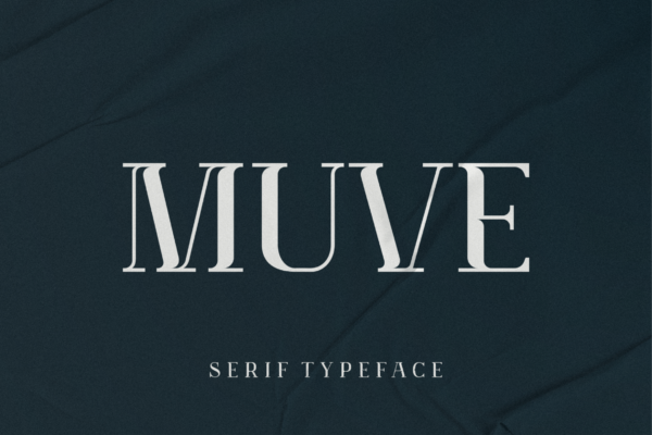 现代时尚服装标识标题设计衬线英文字体素材 Muve Display Serif