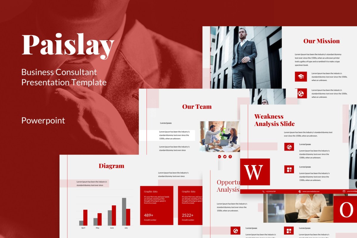 极简主义企业营销策划PPT设计模板 Business Consultant Powerpoint Templates插图