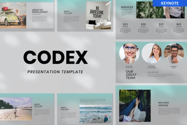 优雅简约商业介绍提案简报演示Keynote文稿 Codex Keynote – Business