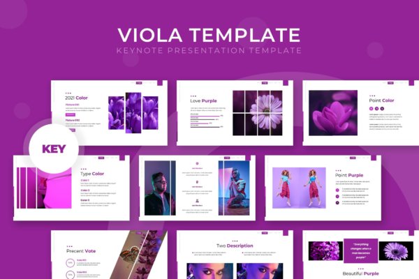 简约摄影作品集演示文稿设计Keynote模板 Viola – Keynote Template