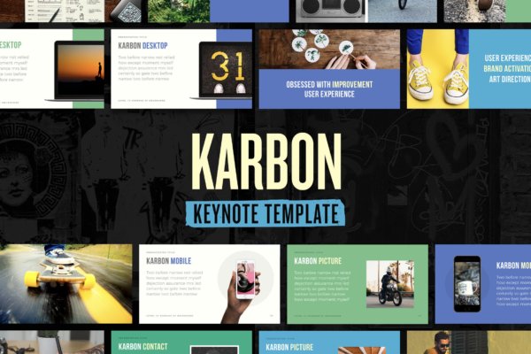 多用途演示文稿设计Keynote模版 Karbon — Keynote Presentation Template