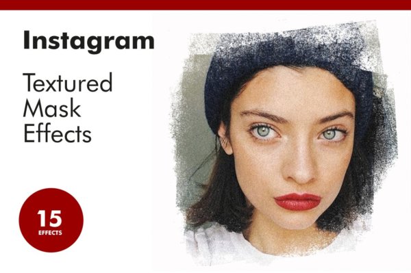 15个高清粗糙复印效果叠加层PNG透明背景图片素材 Instagram Textured Mask Effects