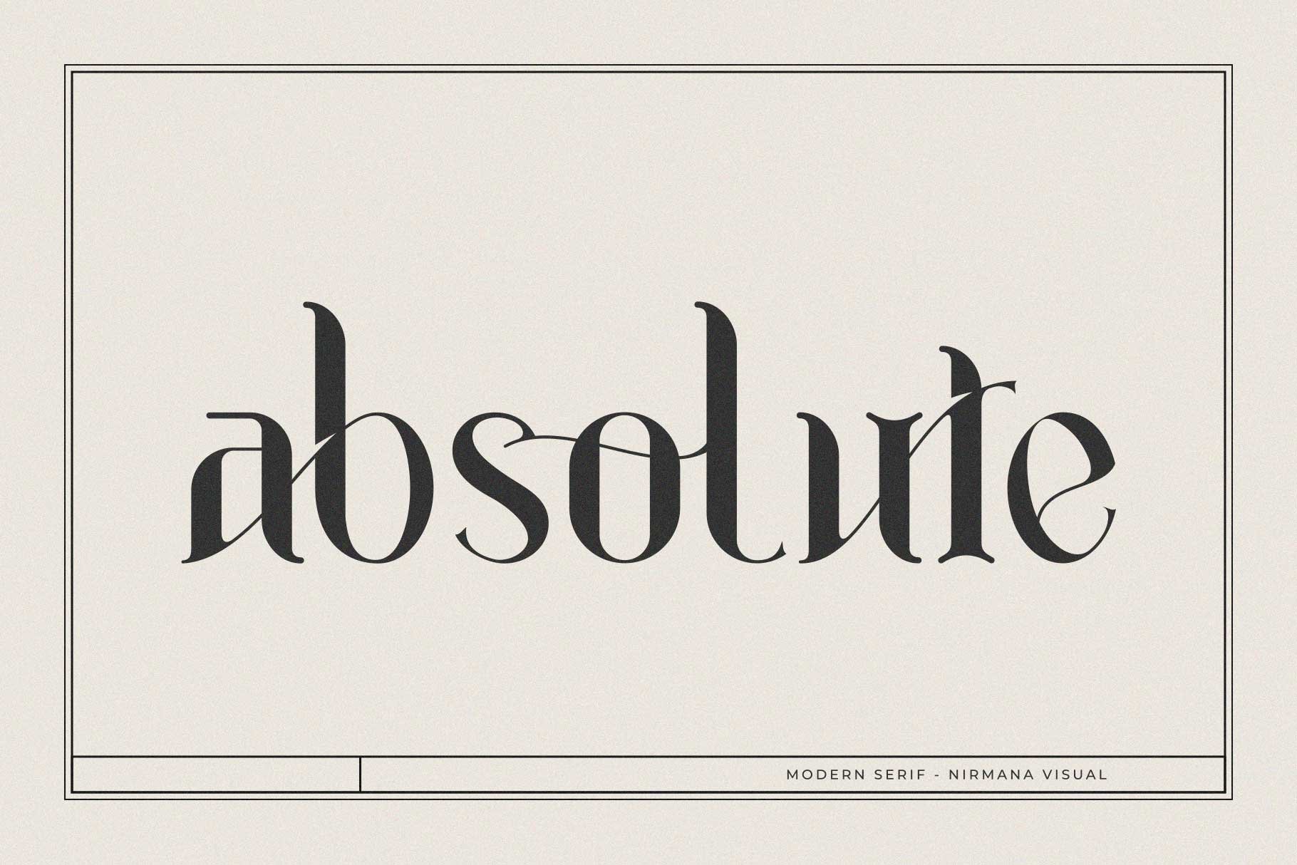 现代优雅杂志标题徽标logo衬线英文字体设计素材 absolute font