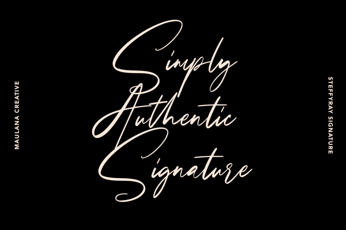 精美品牌博客徽标logo设计手写英文字体素材 Steffyray Signature Font插图9