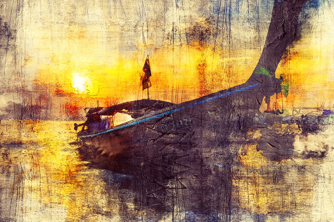 复古做旧混合效果照片处理特效PS动作模板 Mixed Art 2 Photoshop Action插图15