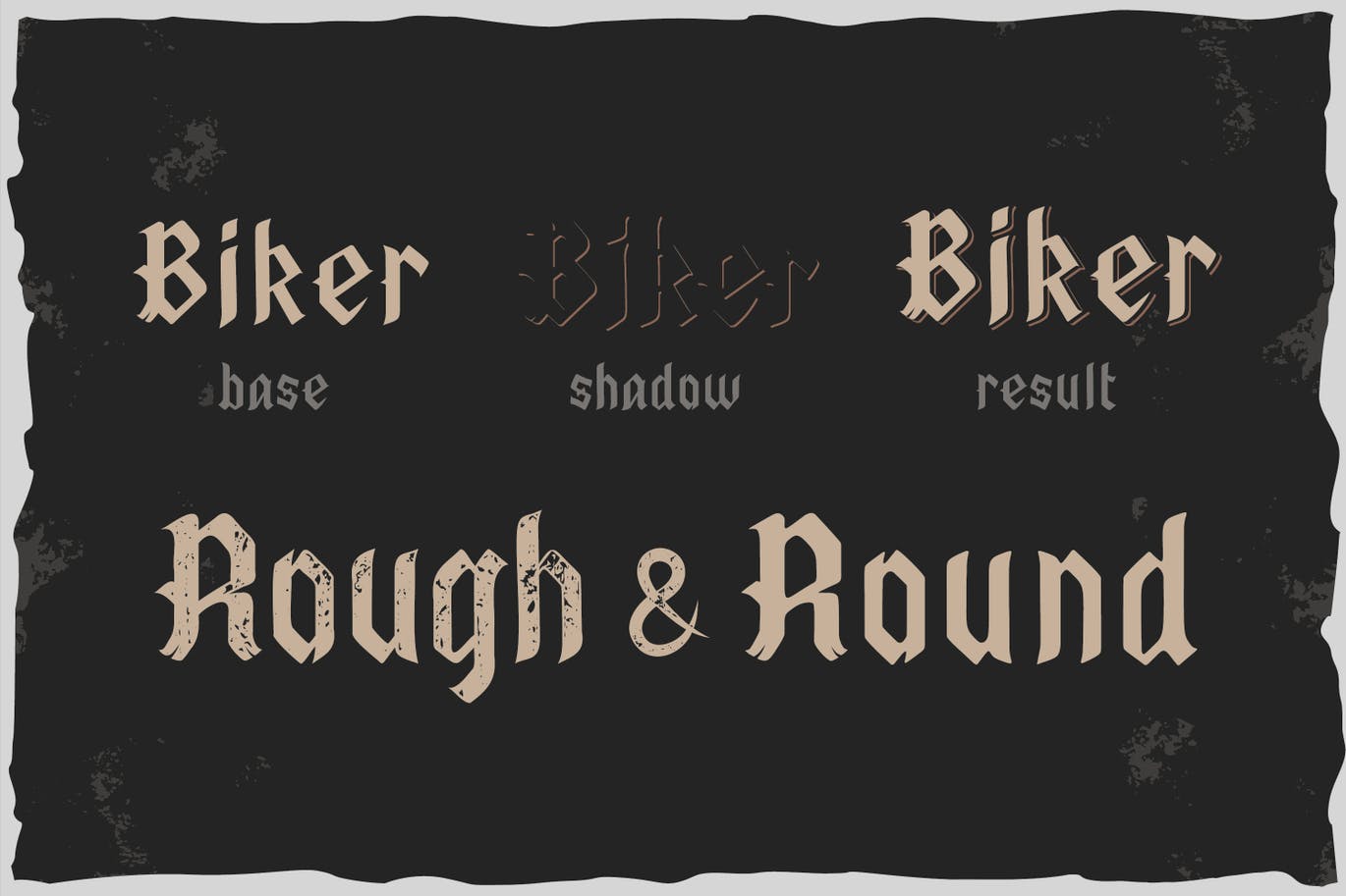 復古哥特式標題徽標logo設計襯線英文字體素材oldbikerfont