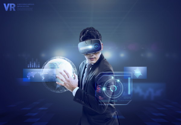 12款未来科技VR游戏虚拟投影科技海报展板设计PSD模板素材 VR Poster Template