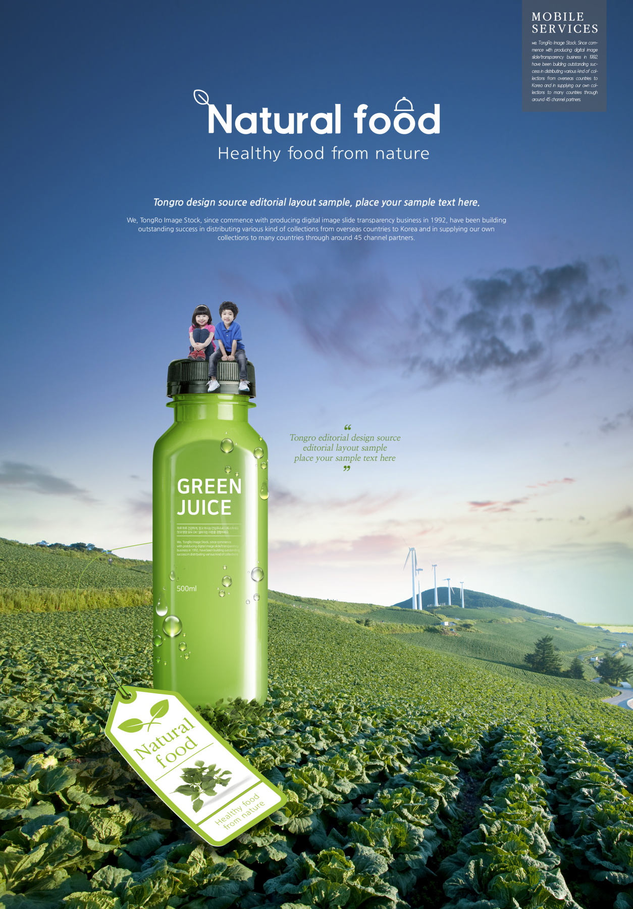 9款时尚果汁饮料宣传单海报设计PSD模板素材 Juice Drink Sale Poster Template插图1