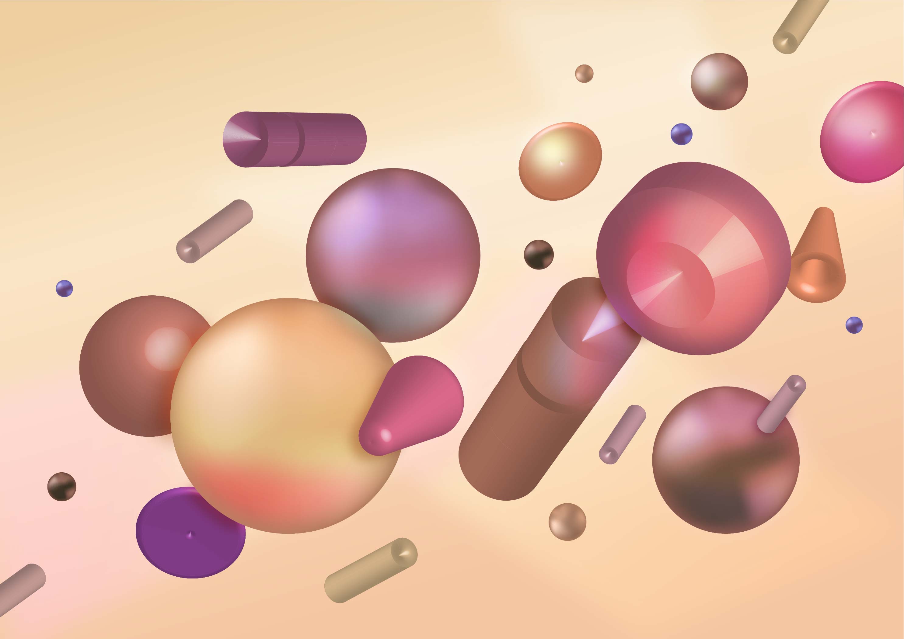 9款时尚抽象孟菲斯3d立体背景ai矢量设计素材memphisstereobackground