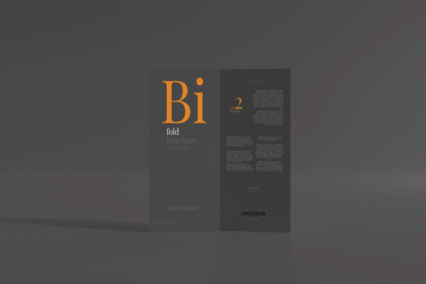 6款两折页小册子设计贴图样机模板 Dl Size Bifold Brochure Mockup