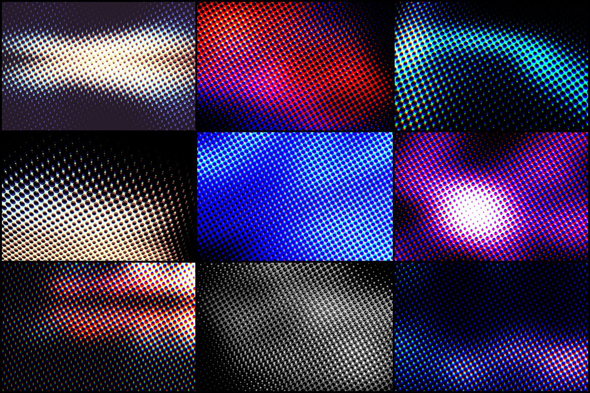 50款高清炫彩半调点状纹理背景图片设计素材 50 psycho dots