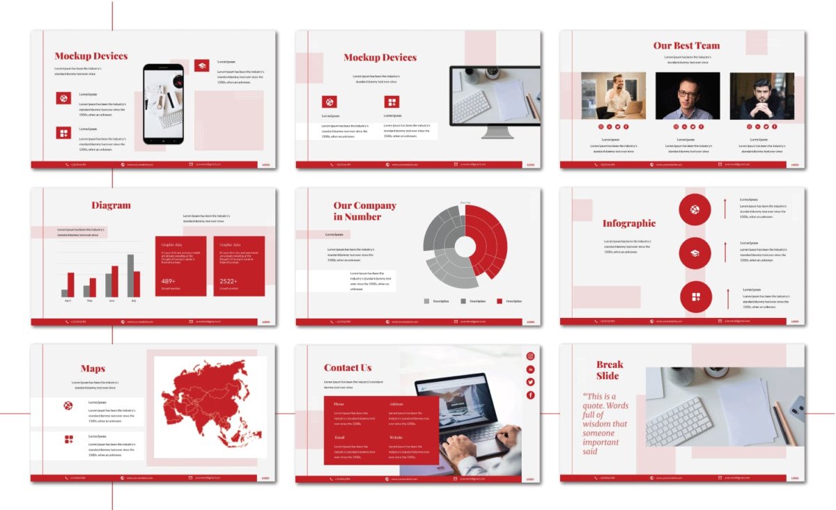 极简主义企业营销策划PPT设计模板 Business Consultant Powerpoint Templates插图3