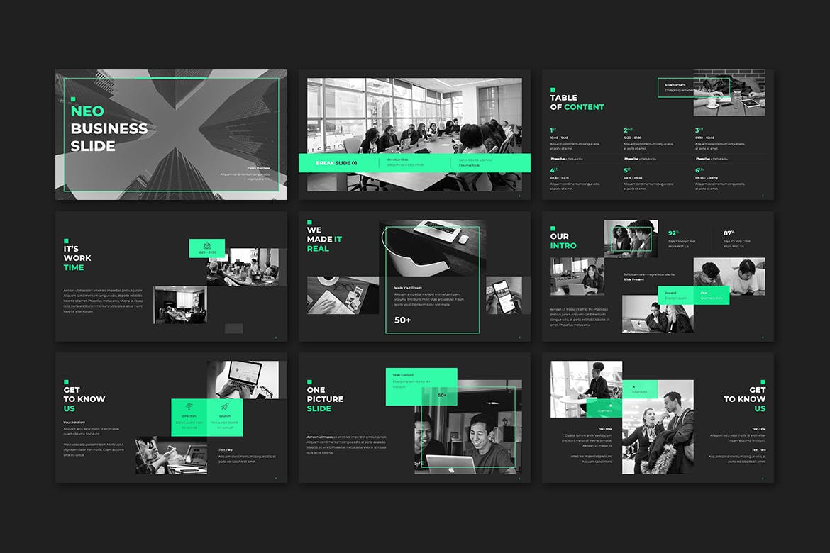 潮流业务介绍作品集演示文稿设计模板 NEO – Business Presentation插图3