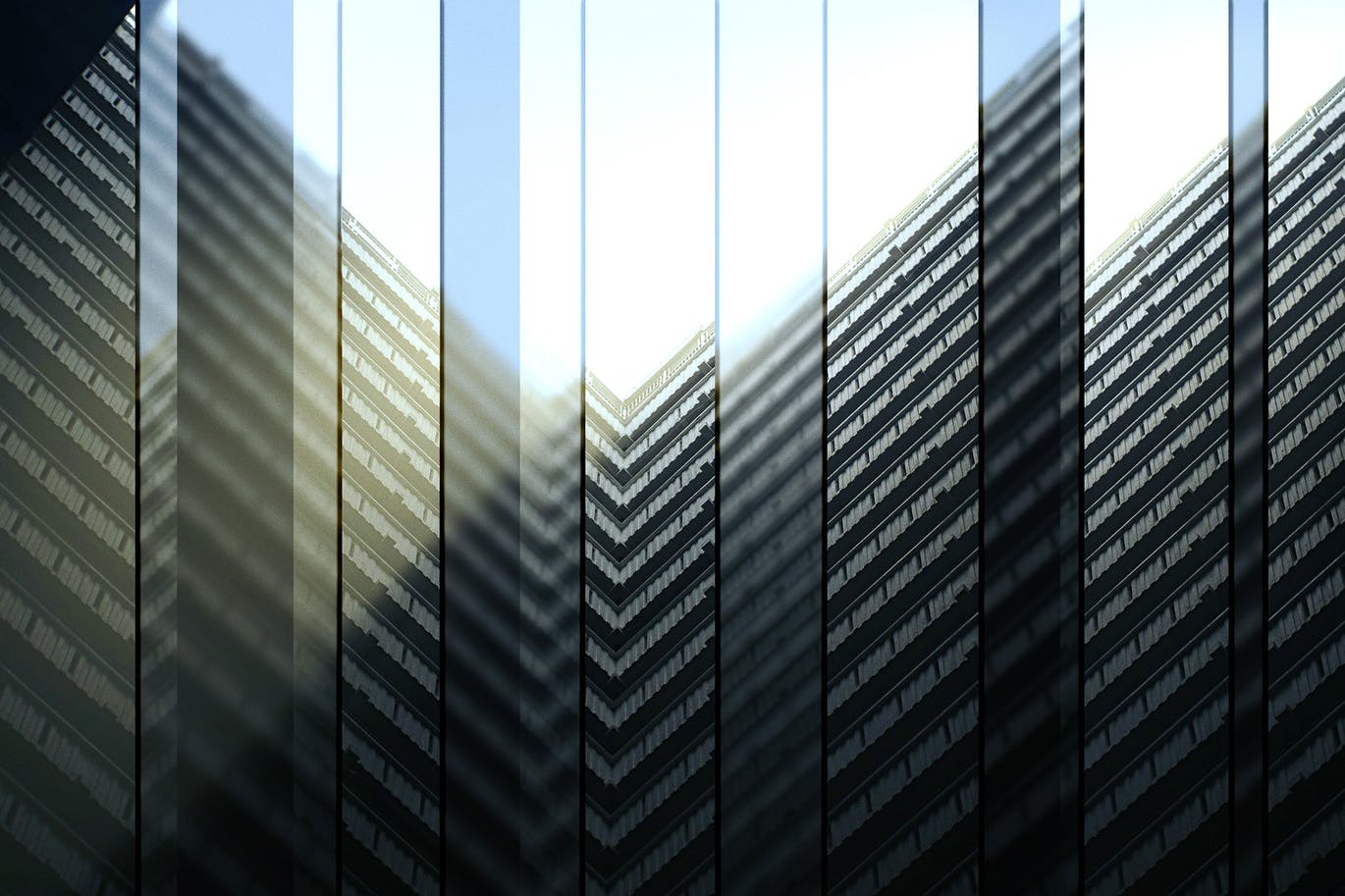 潮流玻璃分镜失真照片处理特效PS样式模板 Strip Fractal Mirror Photo Effect插图3