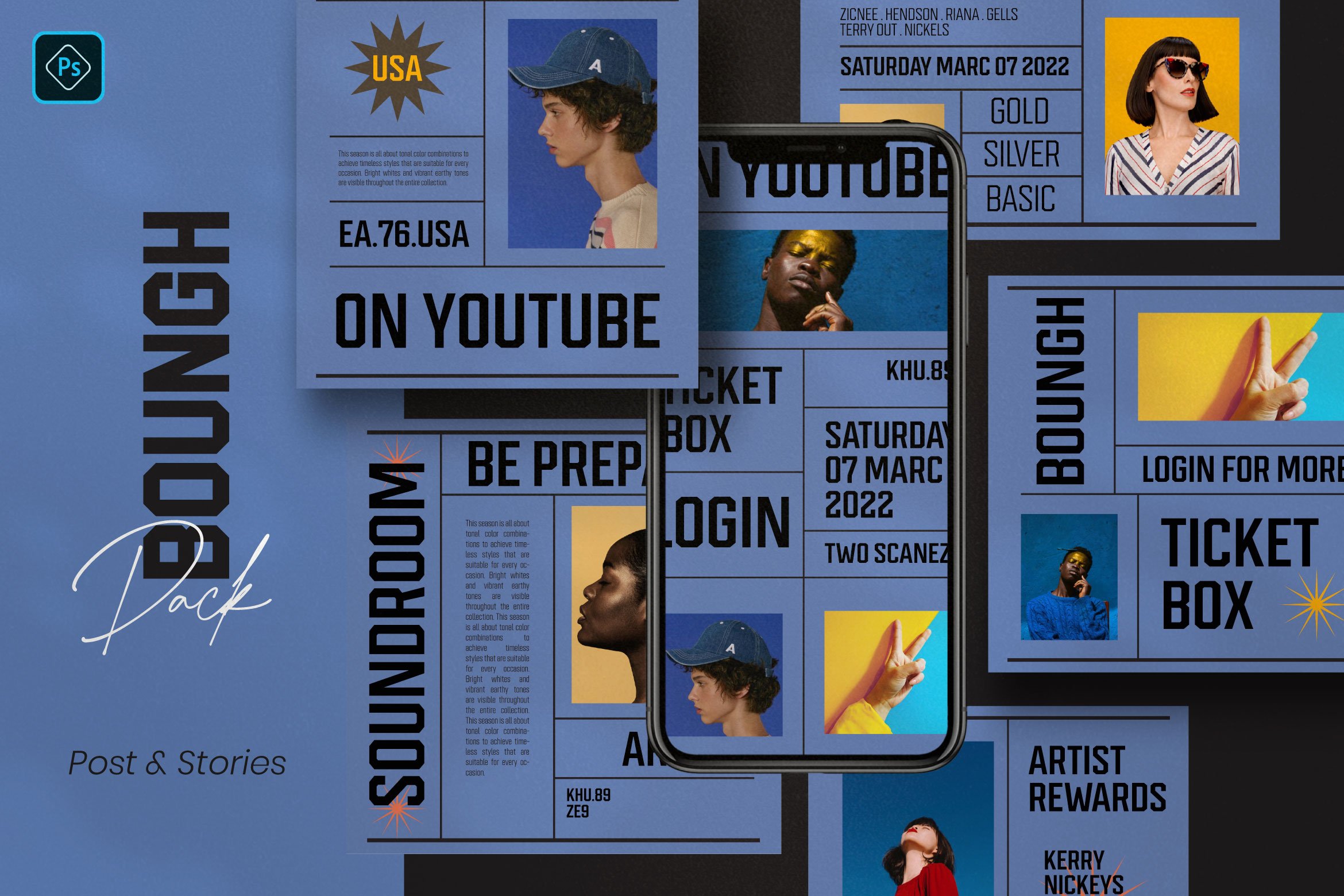 高端品牌推广新媒体电视海报psd模板素材 boungh – social media