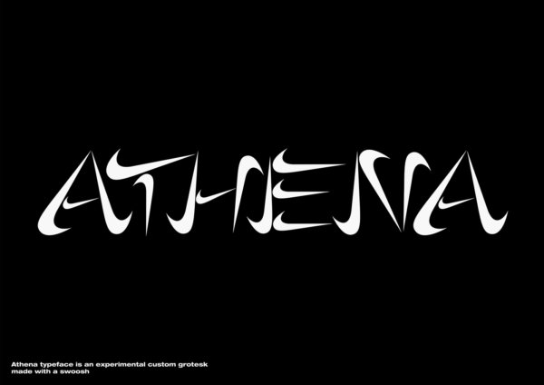 潮流酸性逆反差杂志海报标题徽标Logo设计英文字体素材 Etienne Azar Philippe – Athena Font
