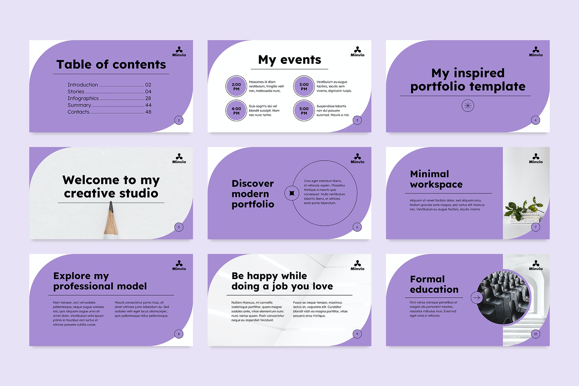 portfolio powerpoint presentation template