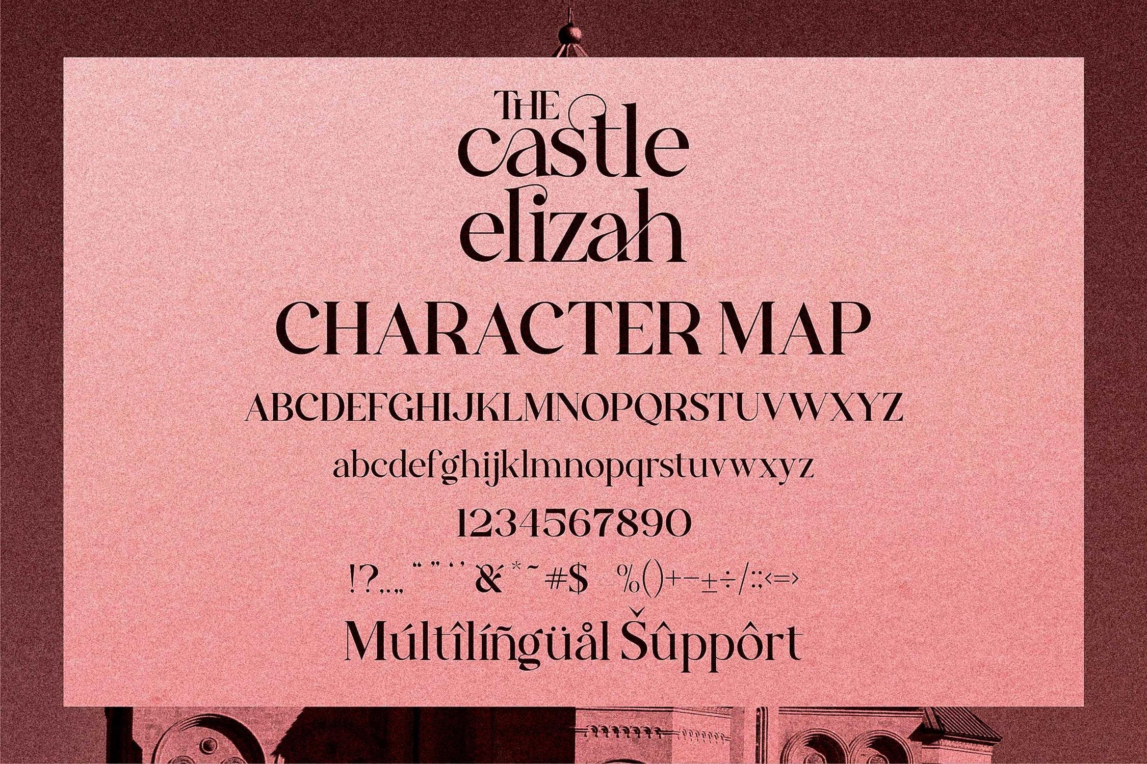 现代时尚海报品牌社交媒体设计衬线字体素材 The Castle Elizah Serif Font LS插图5