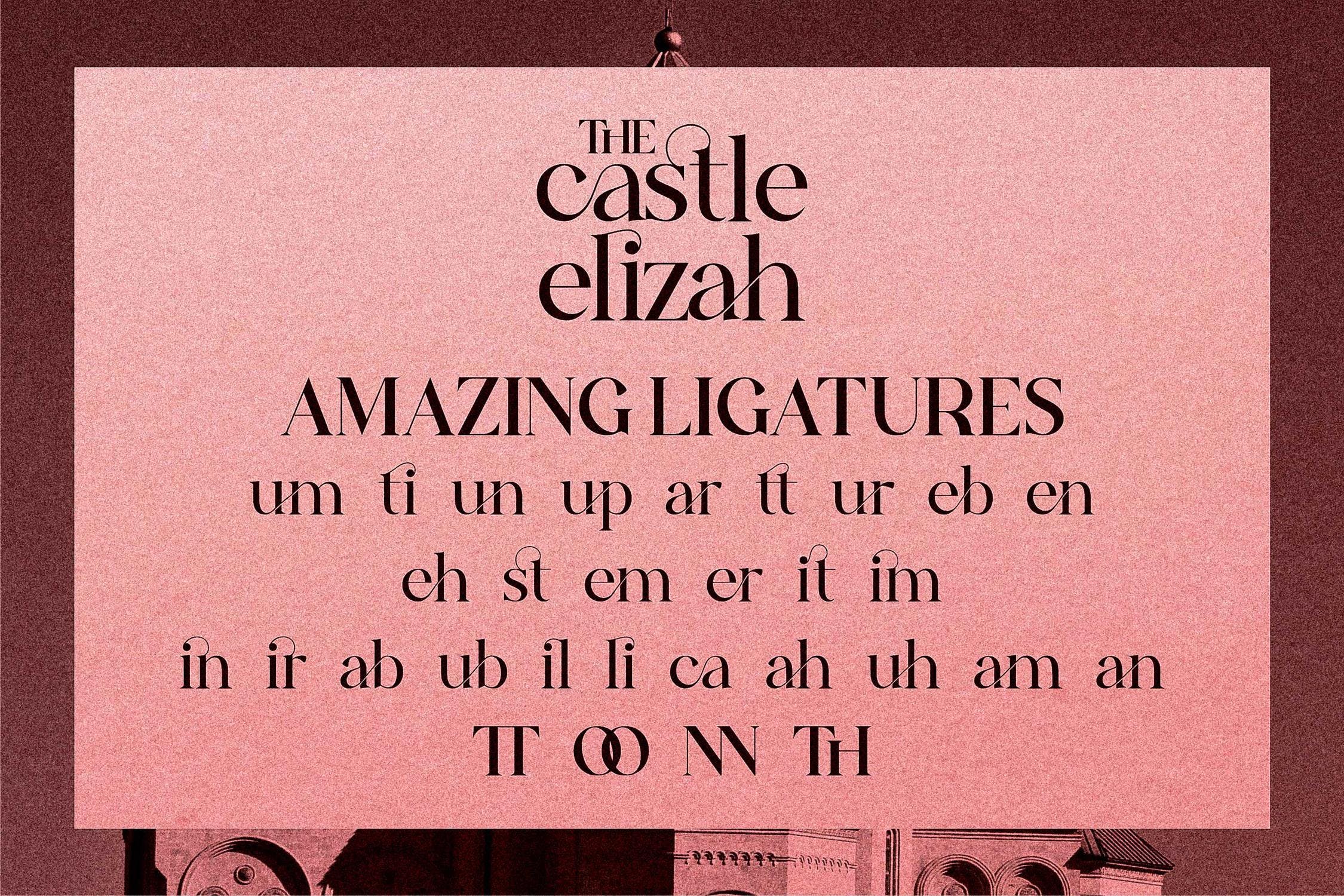 现代时尚海报品牌社交媒体设计衬线字体素材 The Castle Elizah Serif Font LS插图6