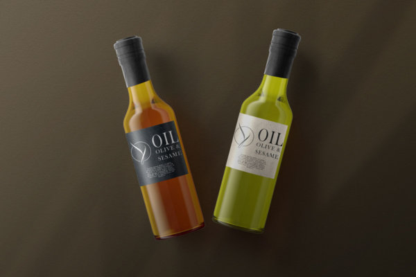 9款时尚橄榄油包装瓶设计贴图样机PSD模板 Oil Olive Bottle Mockup