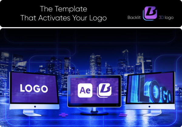 3D发光标题徽标Logo设计动画演示AE模板 Videohive – Backlit 3D Logo