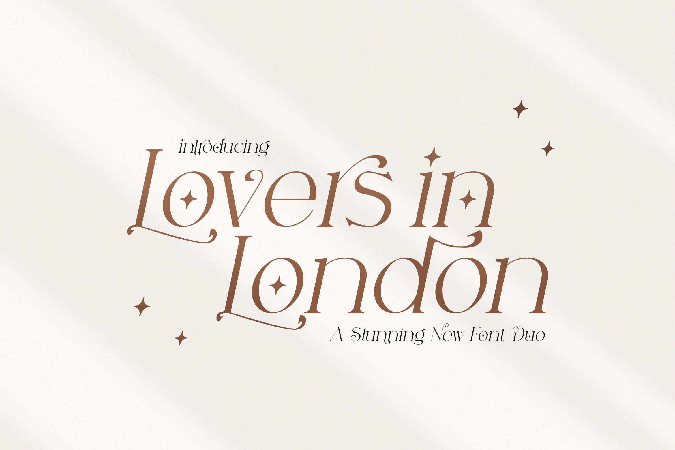 优雅杂志海报徽标logo设计衬线英文字体素材 lovers in london serif