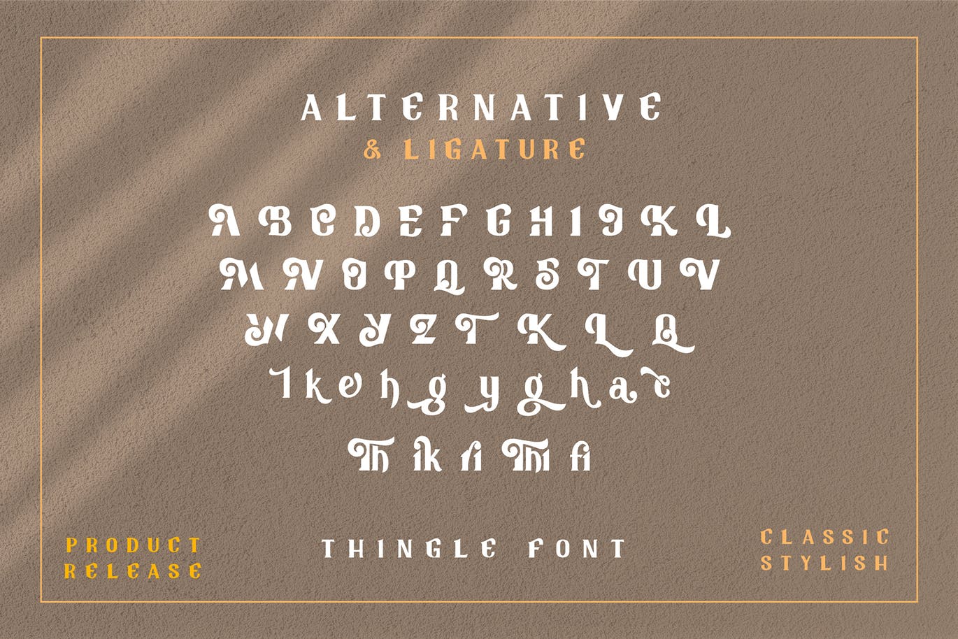 复古经典品牌徽标Logo海报标题设计衬线英文字体 Tingle Modern Classy Font插图8