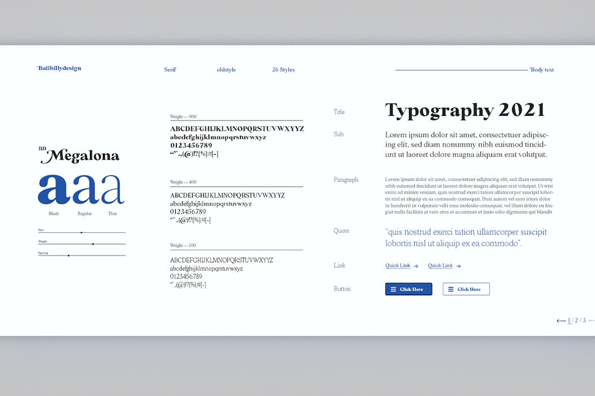时尚复古海报标题徽标Logo设计衬线英文字体素材 BD Megalona | Text Serif Font Family插图9