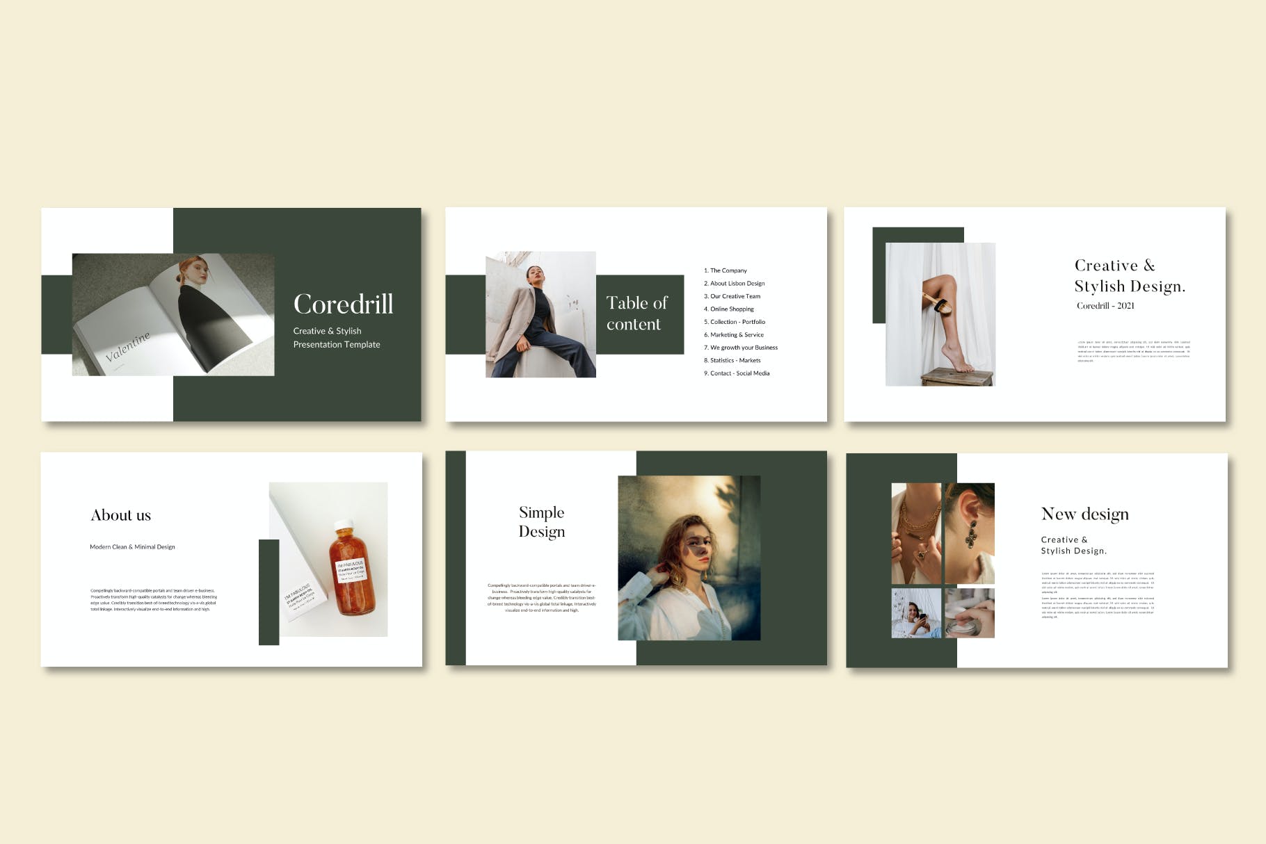 极简主义作品集演示文稿设计Keynote模板 Coredrill Creative & Minimal Keynote插图1