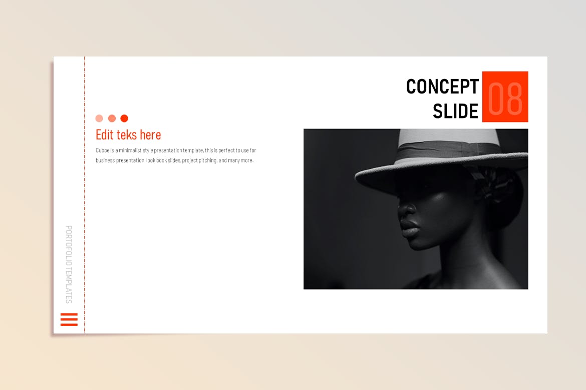 现代优雅摄影作品集图文排版设计ppt模板 CUBOE POWERPOINT TEMPLATES插图2
